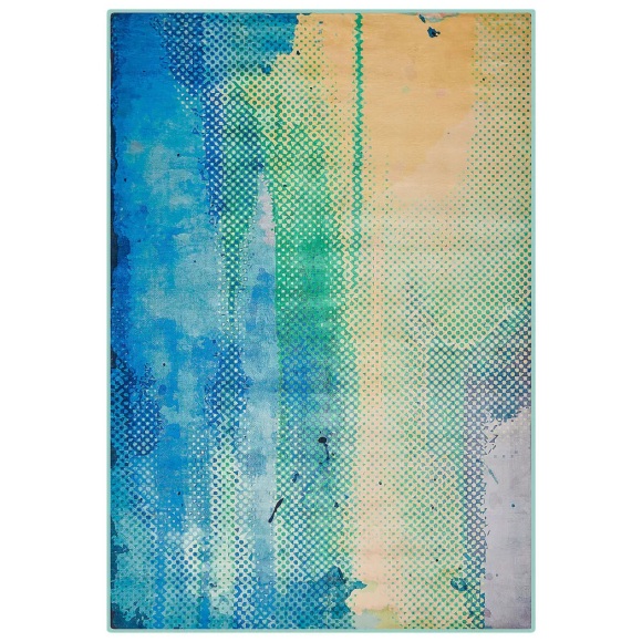 Beliani Teppich blau-grün 160 x 230 cm SUSUZ