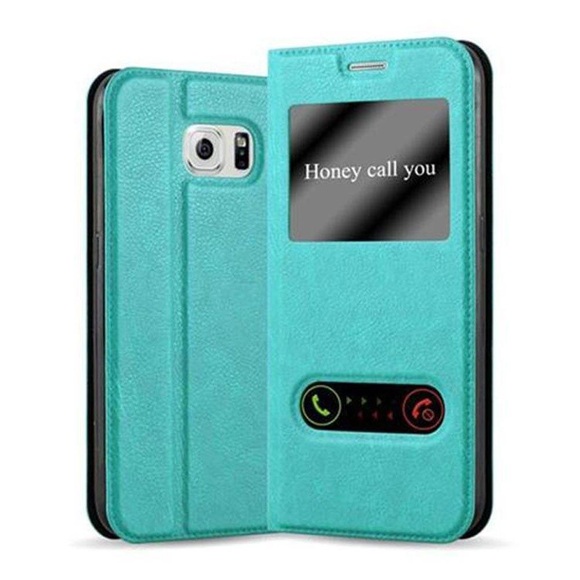 Hülle für Samsung Galaxy S6 Magnetverschluss, 2 Sichtfenstern