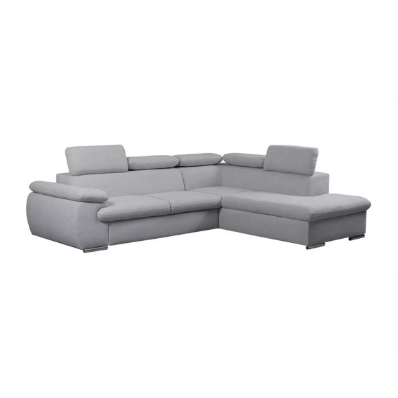 Vente-unique - Ecksofa mit Schlaffunktion Bettkasten FABIEN Ecke Rechts, One Size, Grau
