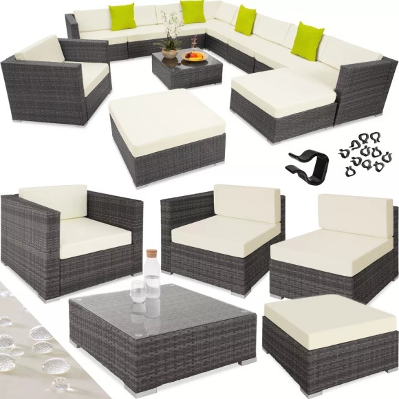 Rattan Lounge mit Aluminiumgestell Las Vegas Rattan Lounge mit Aluminiumgestell Las Vegas