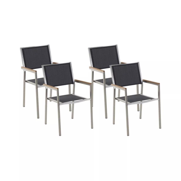 Set mit 4 Stühlen aus Polyester Modern GROSSETO Set mit 4 Stühlen aus Polyester Modern GROSSETO