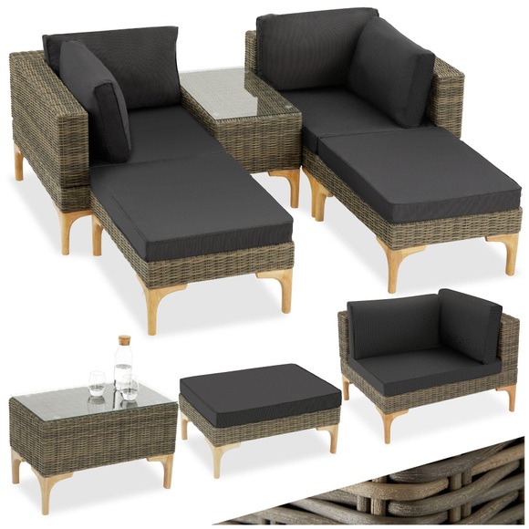 Rattan Lounge mit Aluminiumgestell Bellaria Rattan Lounge mit Aluminiumgestell Bellaria