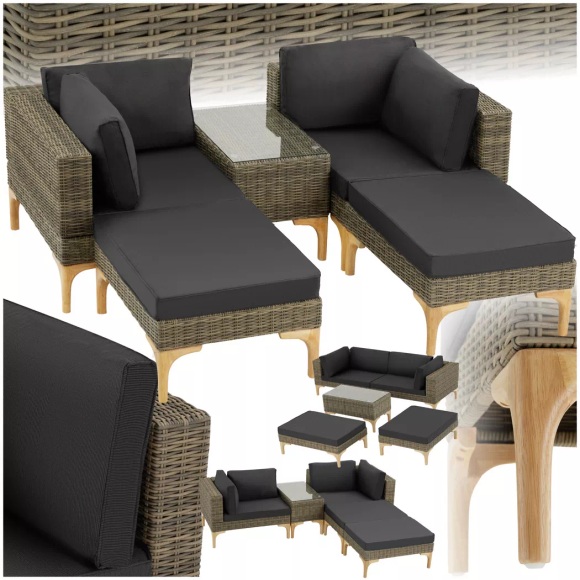 Rattan Lounge mit Aluminiumgestell Bellaria Rattan Lounge mit Aluminiumgestell Bellaria