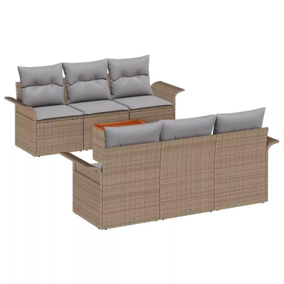 VidaXL - Garten-sofa poly-rattan, One Size, Beige