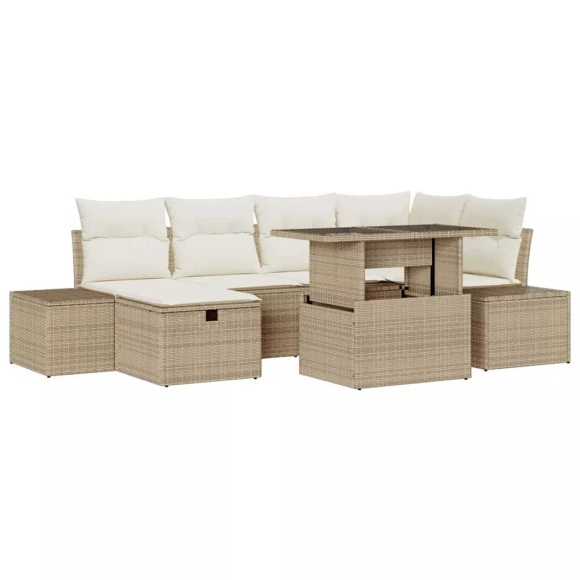 VidaXL - Modulares sofa poly-rattan, One Size, Beige