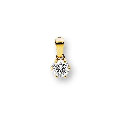 Anhänger 6-griff-fassung Diamant 0.25ct. Gelbgold 750 Damen Gelbgold ONE SIZE