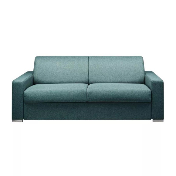 LINEA SOFA - Schlafsofa mit Matratze 4-Sitzer Stoff - Blau - Liegefläche: 160 cm - Matratzenhöhe: 16 cm mit Memory Schaum - CALITO, One Size
