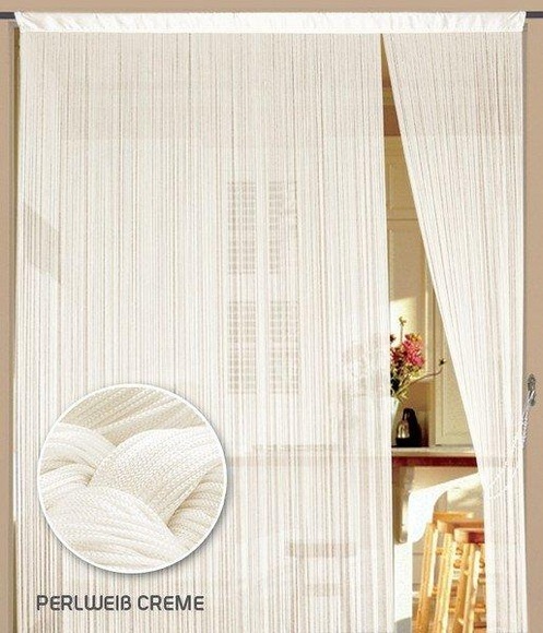 Fadenvorhang Unisex Creme 100x180 cm