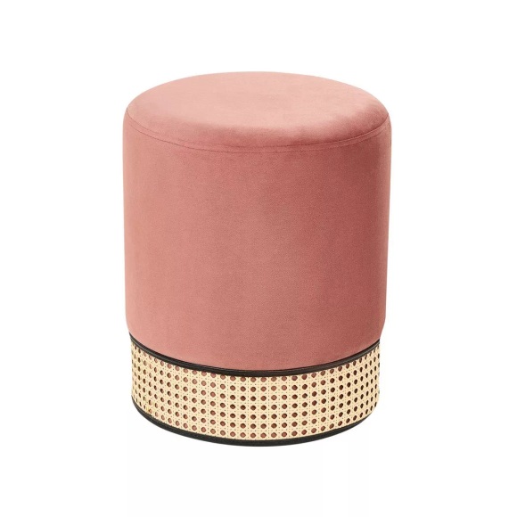 Pouf aus Samtstoff Glamourös YANKTON Pouf aus Samtstoff Glamourös YANKTON
