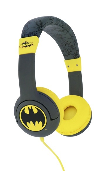 OTL Technologies - Batman Headset Kinder Kopfhörer On-Ear 85dB Begrenzte Lautstärke (DC0764) - Grau / Schwarz