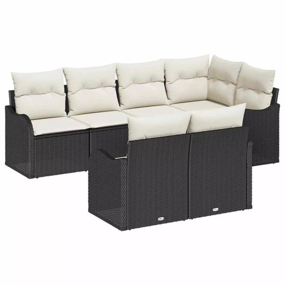 VidaXL - Garten-sofa-set poly-rattan, One Size, Schwarz