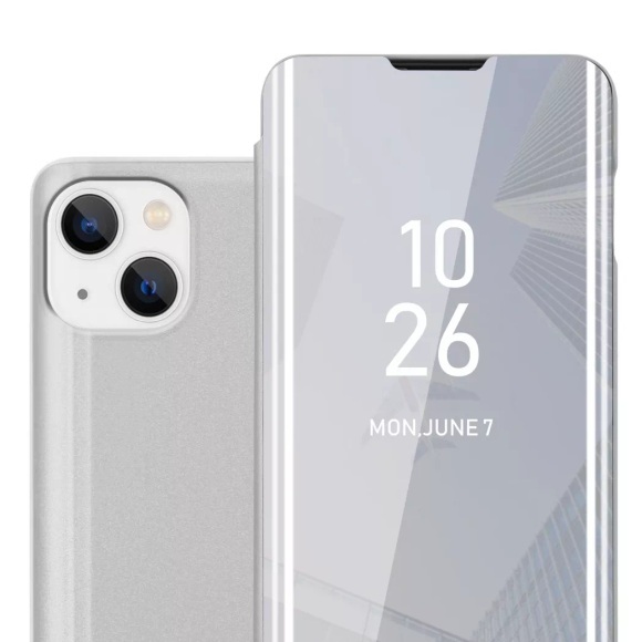 Hülle für iPhone 14 Spiegel Standfunktion 360 Grad Schutz