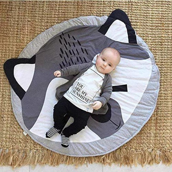 Baby Krabbeldecke Cartoon Tier Baby Spielmatte Spieldecke Baumwolle weich Schlaf Decke für Baby Multicolor