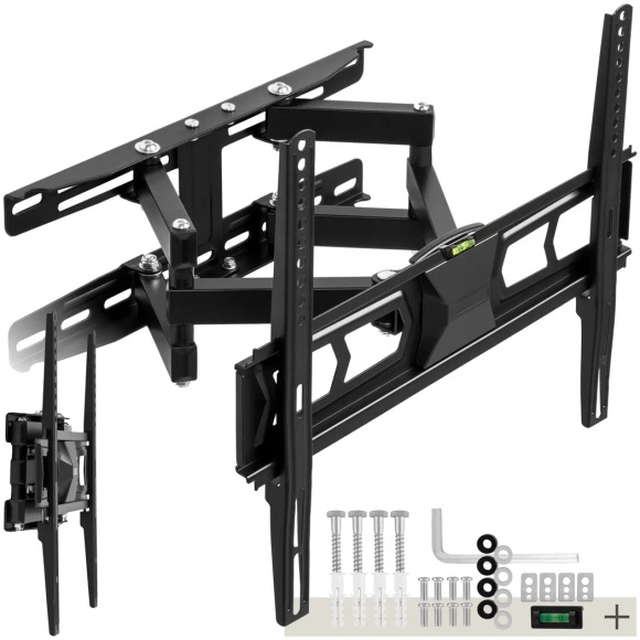 Tectake - TV Wandhalterung für 26 - 75 Zoll (66 - 191 cm) max. VESA 400 x 400, Charcoal Black, 34cm