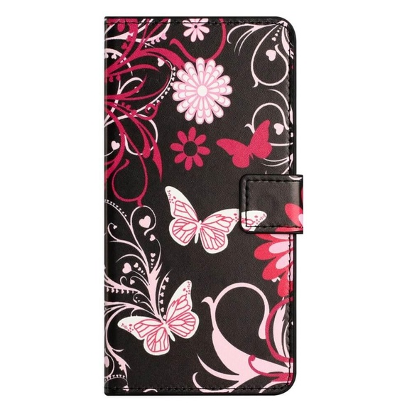 iPhone 15 Pro Max - Leder Etui Hülle Schmetterling