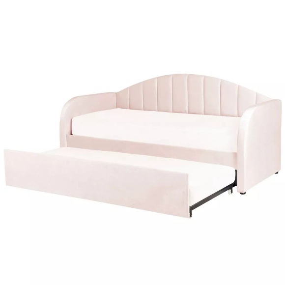 Bett mit Lattenrost aus Samtstoff Modern EYBURIE Bett mit Lattenrost aus Samtstoff Modern EYBURIE