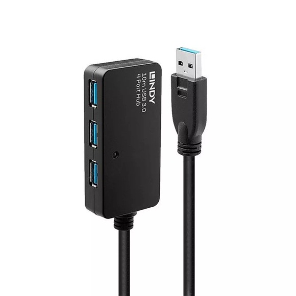 Lindy USB 3.0 Aktiv-Verlängerungs-Hub Pro 10m