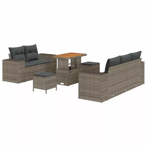 VidaXL - Garten-sofa poly-rattan, One Size, Grau