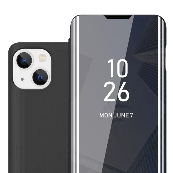 Hülle für iPhone 14 Spiegel Standfunktion 360 Grad Schutz