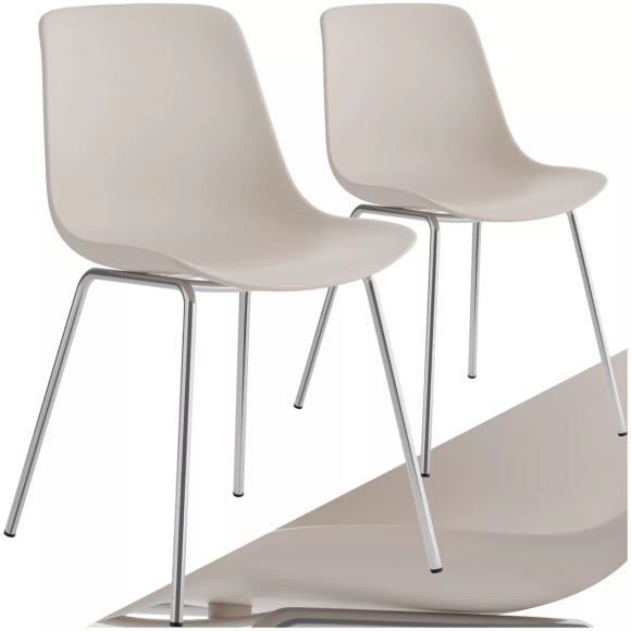 Tectake - Kunststoffstühle Mave, ergonomisch, 120 kg, 2 pezzi