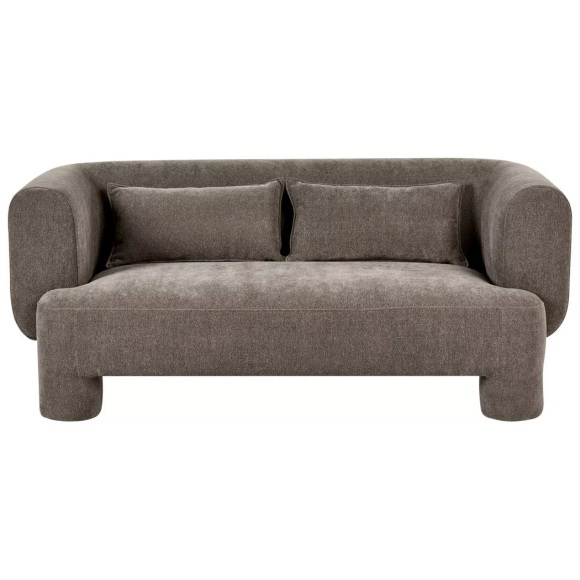 Beliani - 3 Sitzer Sofa aus Stoff Retro HOGBO, One Size, Braun Bunt