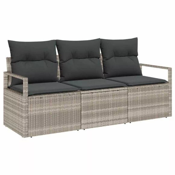 VidaXL - Garten-sofa poly-rattan, One Size, Grau
