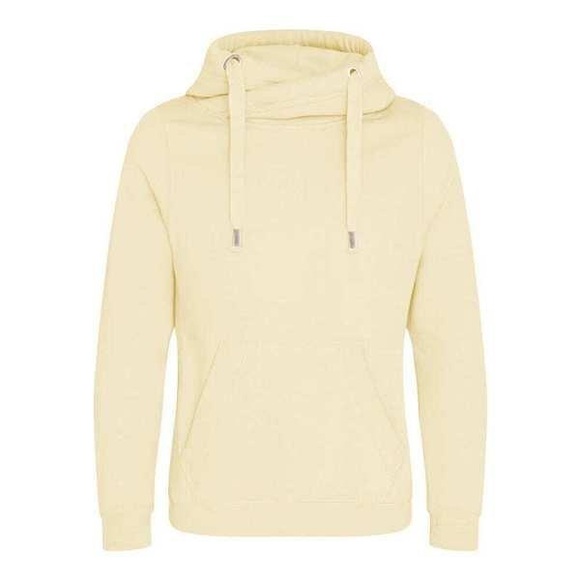 Cross Neck Kapuzenpullover Unisex Offwhite M