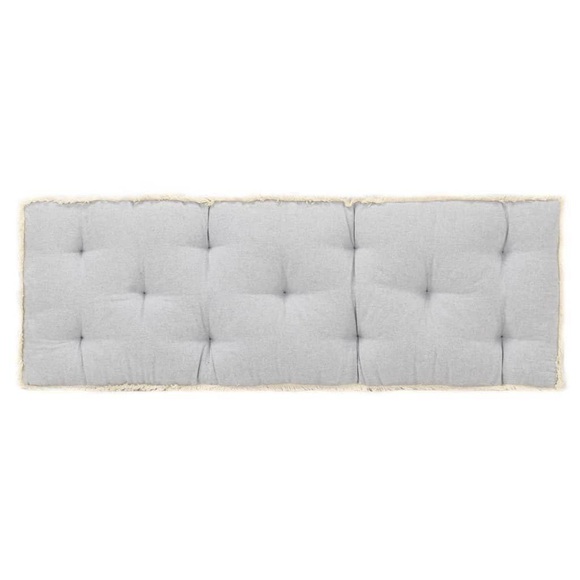 vidaXL Palettensofa-Kissen Grau 120x40x7 cm
