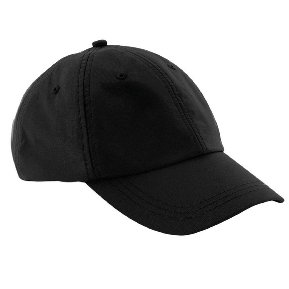 Wasserbeständig 6 Panel Baseball Kappe Herren Schwarz ONE SIZE