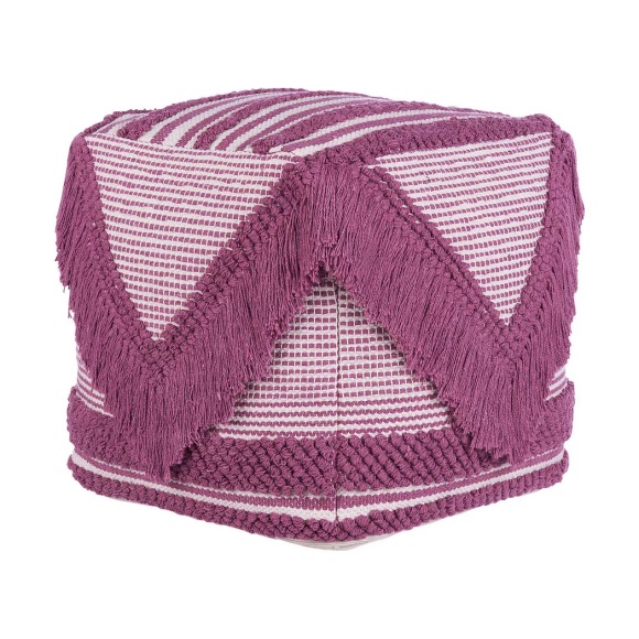 Beliani Pouf rosa 40 x 44 cm KOCHI