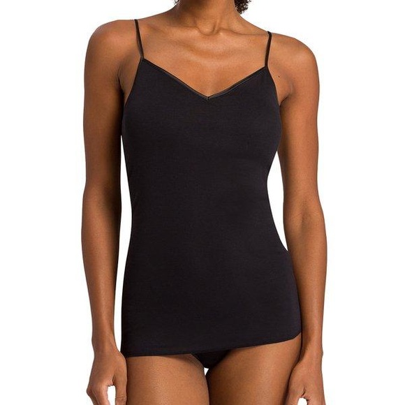 Cotton Seamless - Spaghetti Top Unisex Schwarz XS
