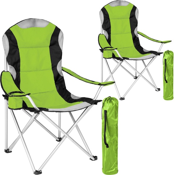 2 Campingstühle Mit Polsterung Unisex Grün