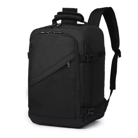 Only-bags.store - Kabinentasche für Reisen unter dem Sitz Handgepäck Kabinengröße minimalistisch, One Size, Schwarz