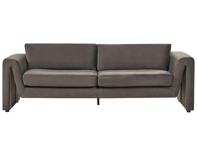 3 Sitzer Sofa Aus Samtstoff Modern Maunu Unisex Taubengrau ONE SIZE