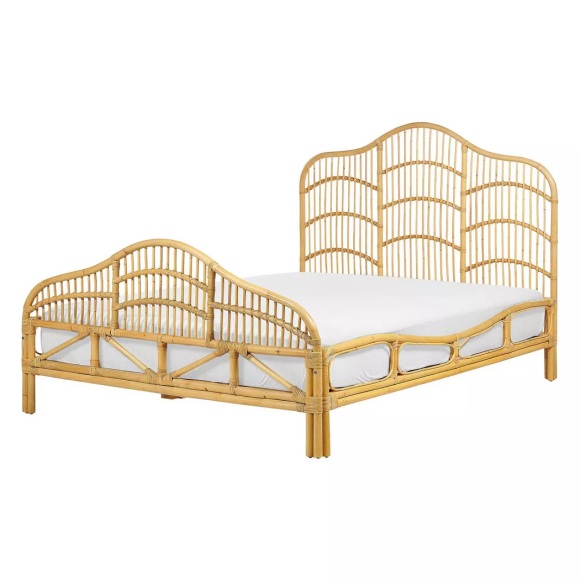 Bett mit Lattenrost aus Rattan Boho DOMEYROT Bett mit Lattenrost aus Rattan Boho DOMEYROT
