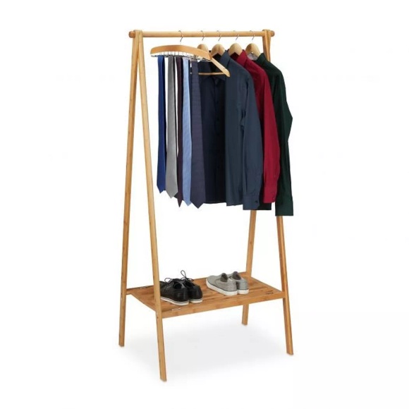 B2X - Kleiderbügel faltbar aus Bambus, 30X174.5CM