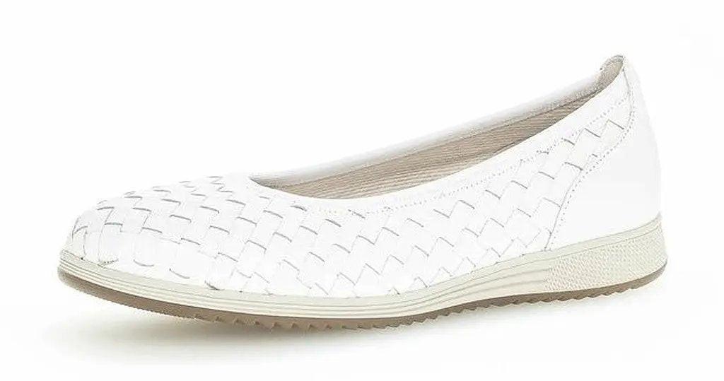 Leder Ballerina Damen Weiss 40.5
