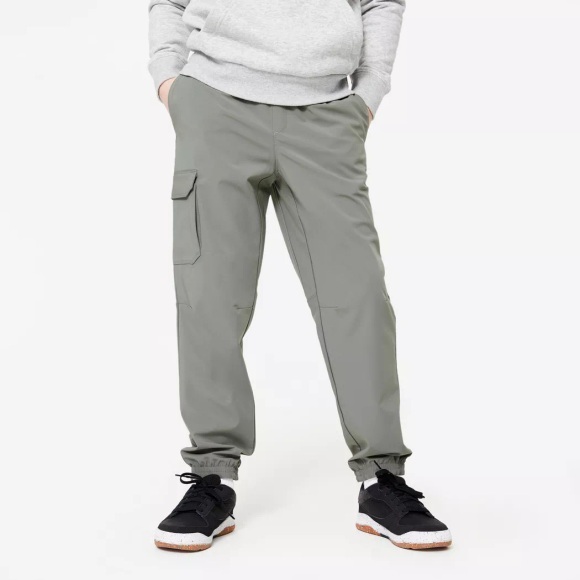 DECATHLON - Sporthose BASIC, 7-8A, Titangrau
