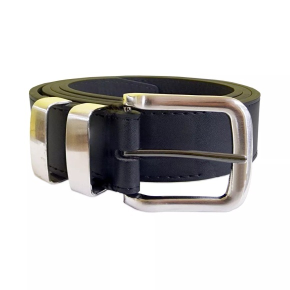 Noah Doppelmetallschlaufe Gürtel Herren Schwarz 38