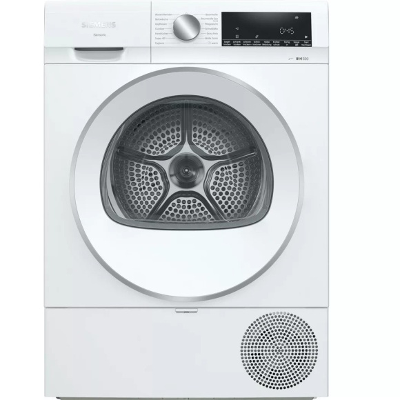 SIEMENS WQ33G2D175 Wäschetrockner (Frontlader, freistehend, Wärmepumpe, Kondensation, A, 8 kg, iQ500)