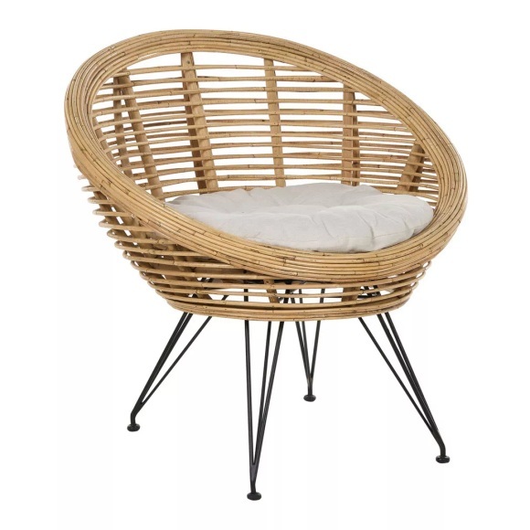 Gartenstuhl aus Rattan Boho MARATEA Gartenstuhl aus Rattan Boho MARATEA