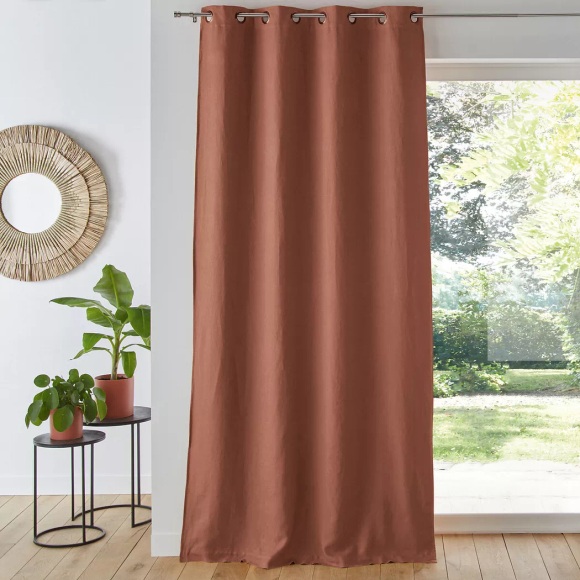 Blickdichter Vorhang Onega Unisex Braun 135x220cm