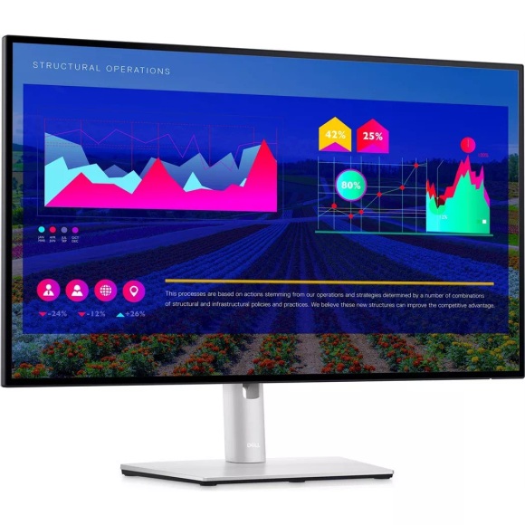 DELL UltraSharp U2722D 68,6 cm (27 Zoll) 2560 x 1440 Pixel Quad HD LCD Schwarz, Silber