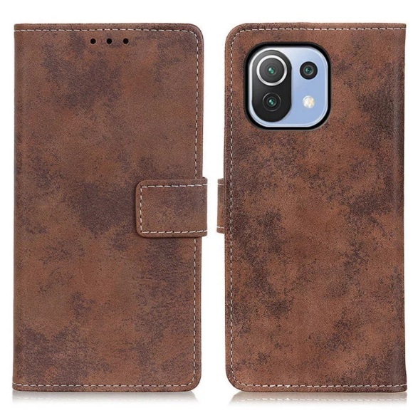 Xiaomi Mi 11 Lite - Vintage Etui Wildleder Optik