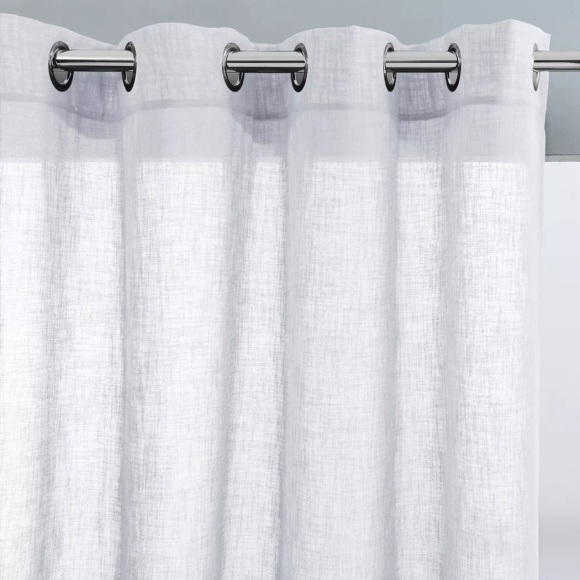 Vorhang Nyong Mit Ösen Unisex Weiss 140x350CM