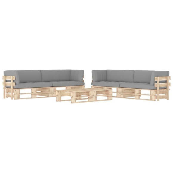 vidaXL 6-tlg. Paletten-Lounge-Set mit Kissen Kiefernholz Imprägniert