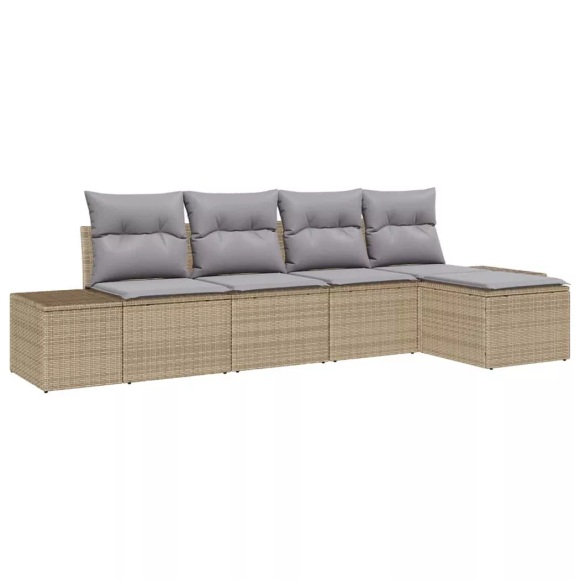 VidaXL - Garten-sofa poly-rattan, One Size, Beige