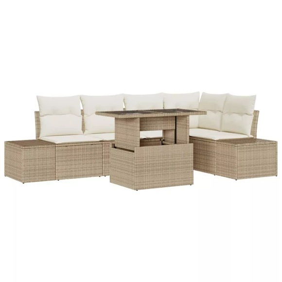 VidaXL - Garten-sofa poly-rattan, One Size, Beige
