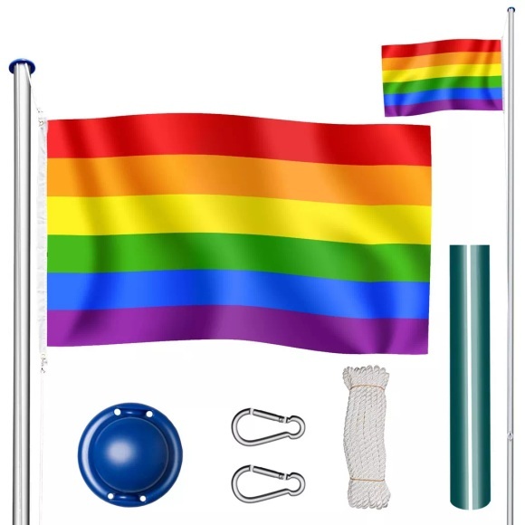 Aluminium Fahnenmast Höhenverstellbar Unisex ONE SIZE