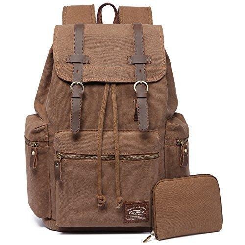 Vintage Rucksäcke, Canvas Laptop Rucksack Schulrucksack Daypack Stylisch Backpack Für Outdoor Herren Multicolor ONE SIZE